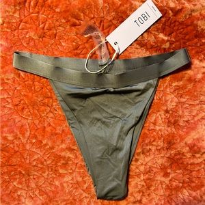 Tobi Swimwear Olive Everlasting Bikini Bottom Size Small